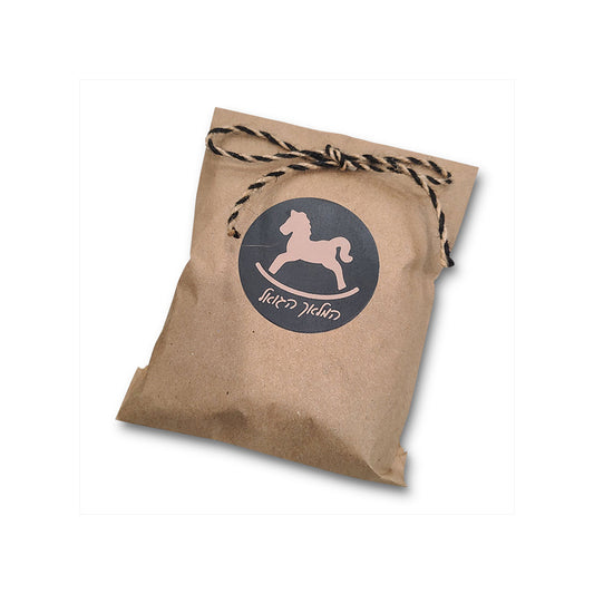 Kraft Paper Bag With Rocking Horse Design, Cord Is Optional. (More Colors And Designs Available)