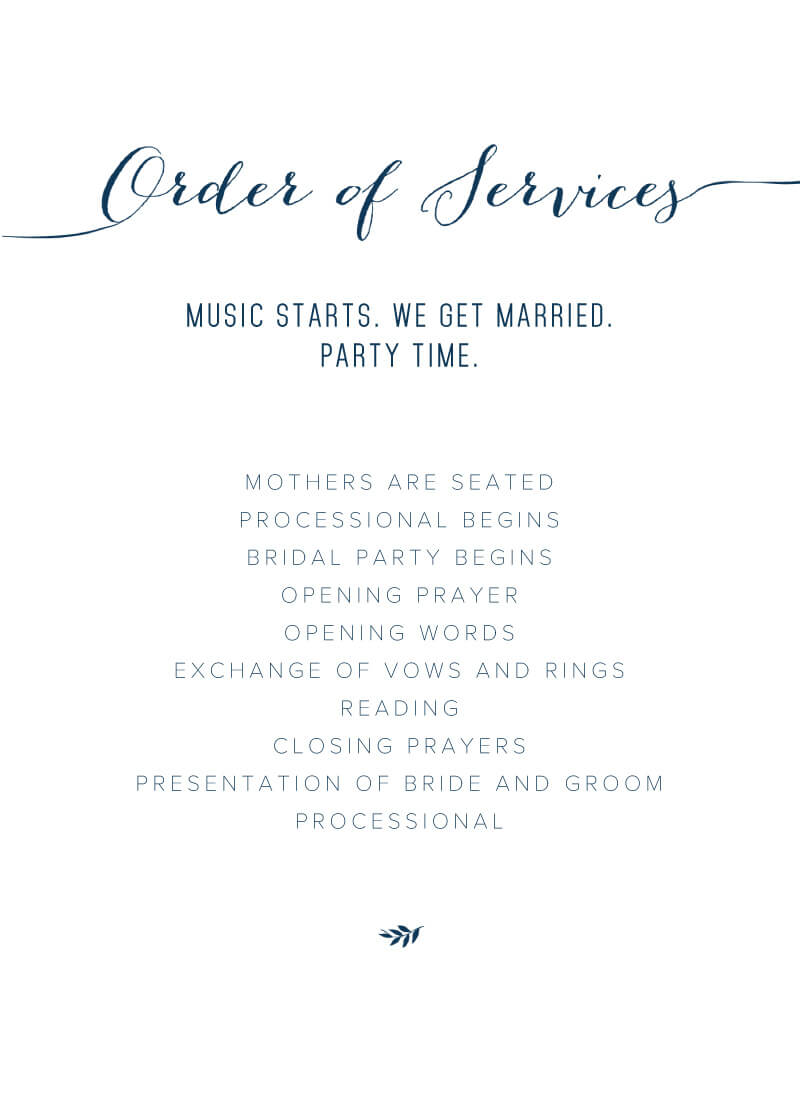 Clouds Wedding Program by Jidapha T.