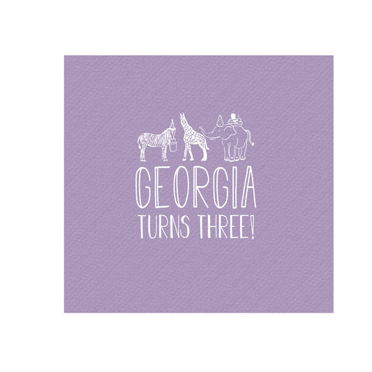 Party Animals Sketch | Beverage Napkins | 3Ply Or Linen
