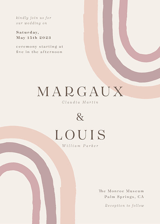 Pastel Rainbow Wedding Invitations by Putri N.