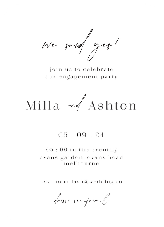 Pearl Engagement Invitations by Shab M.