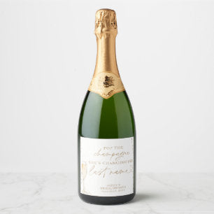 Pearls and Prosecco Bridal Shower Bridal Brunch Sparkling Wine Label