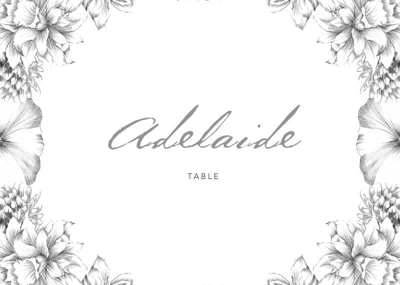 Pencil Floral CrownTable Number by Joy