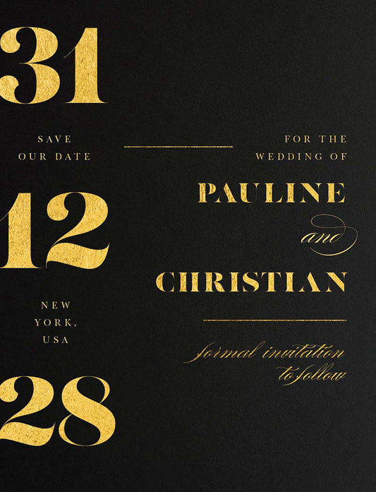 Perfect Intense Save The Date Cards by Yunita Y.