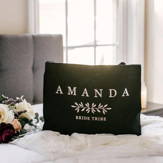Personalized Canvas Tote Bags for Bridesmaids, Custom Bridal Party Gift