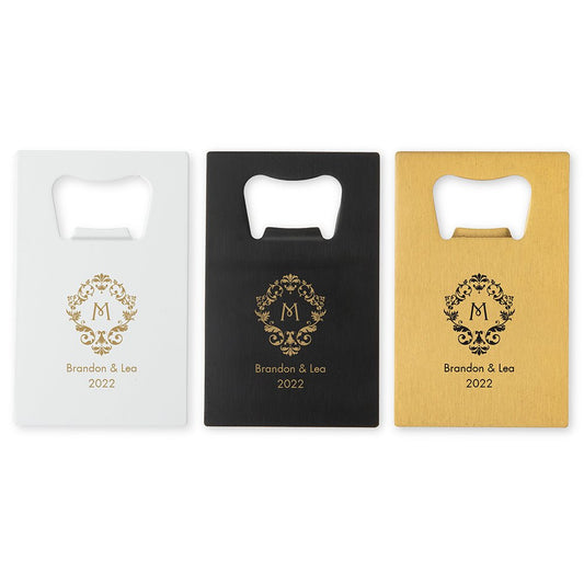 Personalized Metal Credit Card Bottle Opener