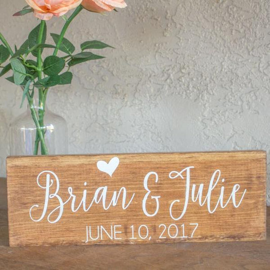 Personalized Names and Wedding Date Sign