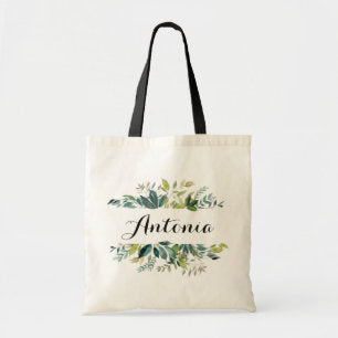 Personalized Tote Bag. Green Tote Bag. Bridesmaid