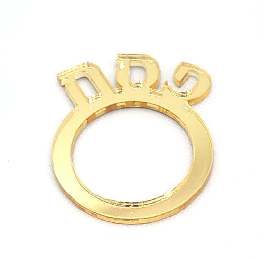 Mirrored Acrylic Pesach Napkin Rings (Set Of 4)