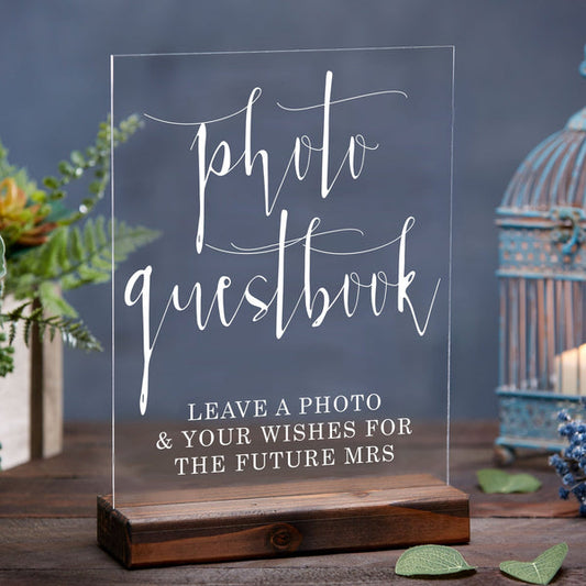 Photo Guestbook Acrylic Sign