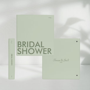 Photo Album Binder Bridal Shower Light Sage