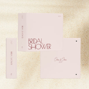 Photo Album Binder Bridal Shower Pale Pink