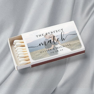 Photo elegant the perfect match wedding favors