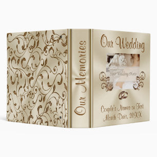 Photo, Personalized Wedding Romantic Photo Album, 3 Ring Binder