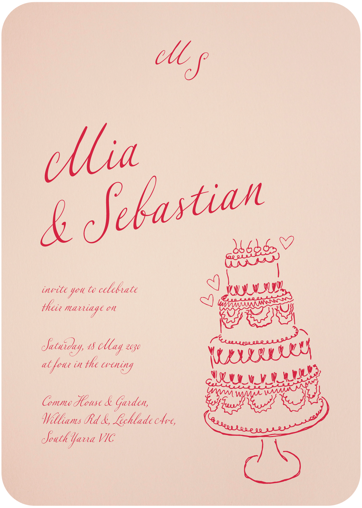 Pink Chic Wedding Invitations by Putri N.