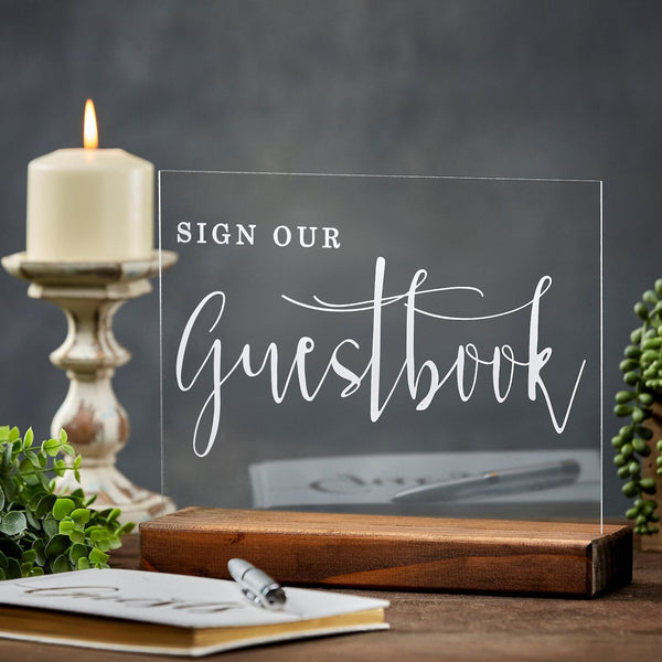 Please Sign Our Guestbook Acrylic Sign