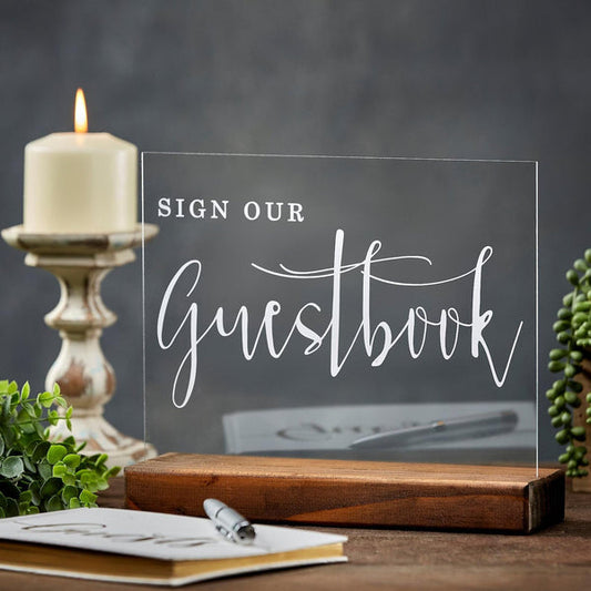 Please Sign Our Guestbook Acrylic Sign