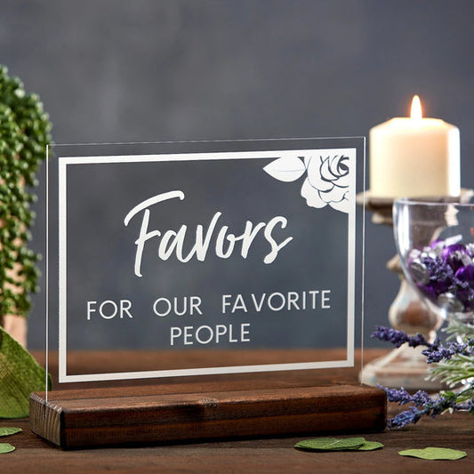 Please Sign Our Guestbook Floral Acrylic Sign