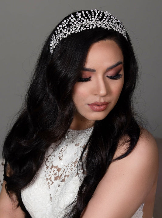 Princesa Bridal Headband, Swarovski Wedding Headpiece