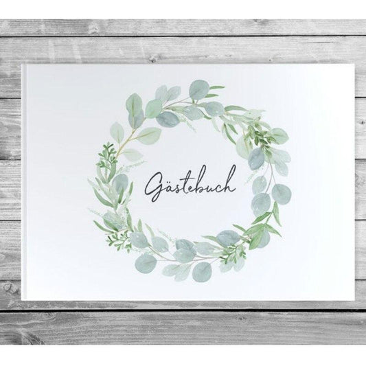 Customized Eucalyptus Wedding Guest Book
