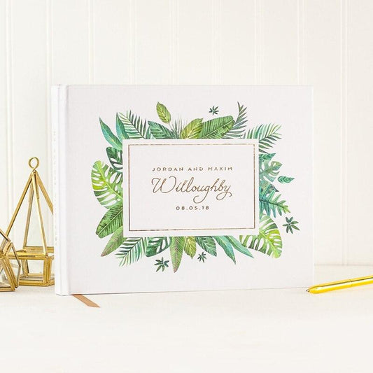 Customized Tropical Wedding Guest Book