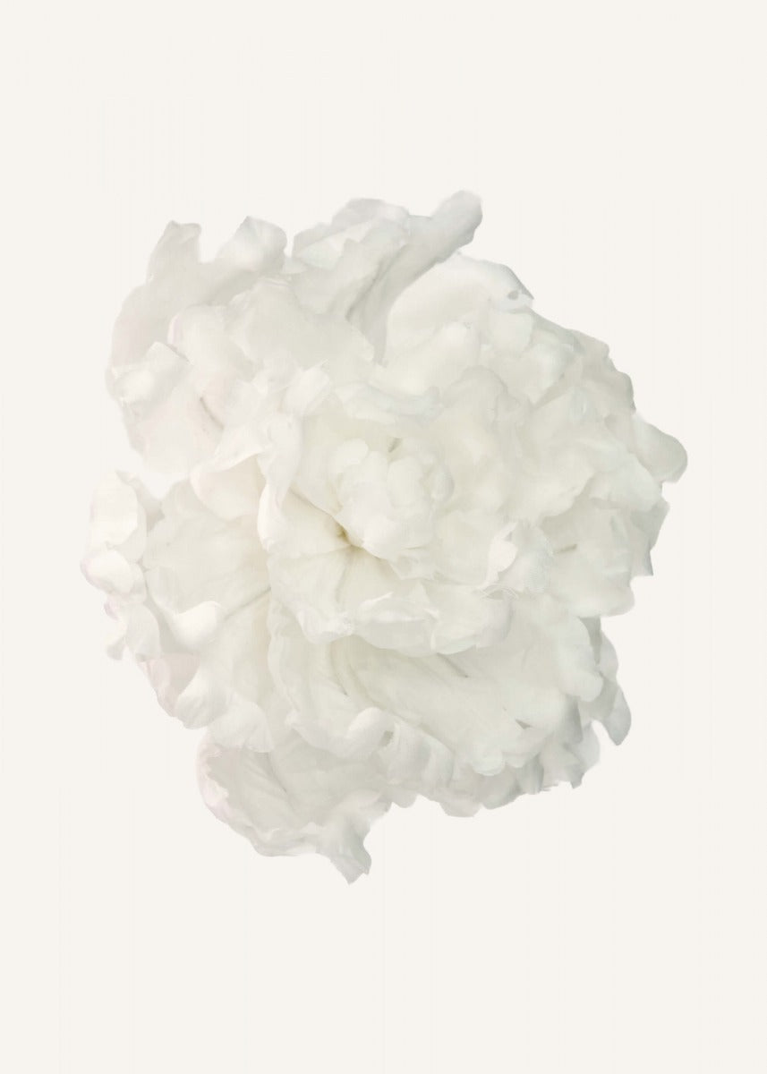 Lorin Silk Peony Flower Brooch Ivory
