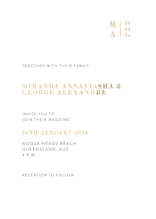 Pure Wedding Invitations by Natya P.