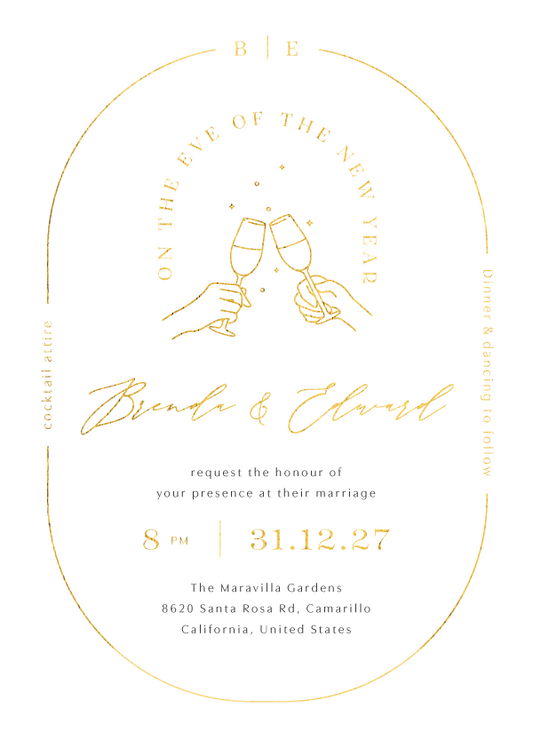 Raise A Toast Wedding Invitations by Yunita Y.