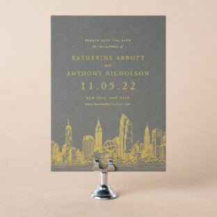 Rockefeller save the date Wedding Invitation Suite