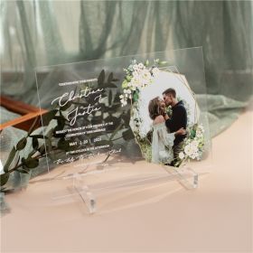 Clear Acrylic Wedding Table Sign - Welcome to Our Wedding