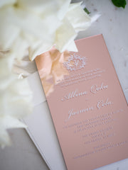 Rose Gold Mirror Acrylic Invitation