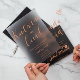 Clear Acrylic Wedding Table Sign - Welcome to Our Wedding