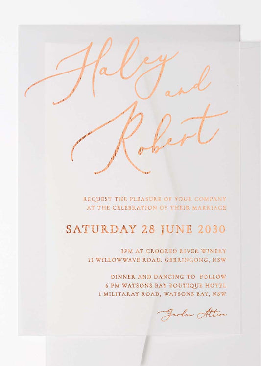 Rose Et Gris Wedding Invitations by Jamie L.