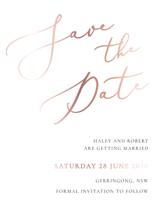 Rose Et Gris Save The Date Cards by Jamie L.