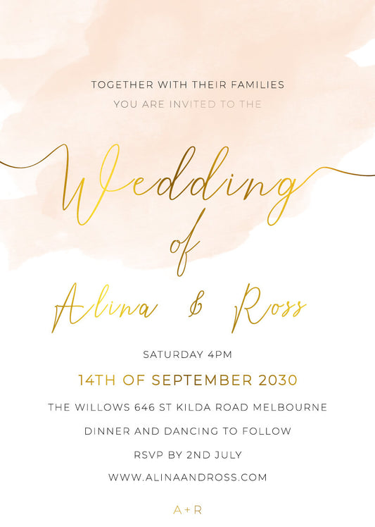 Rosey Wedding Invitations by Shab M.