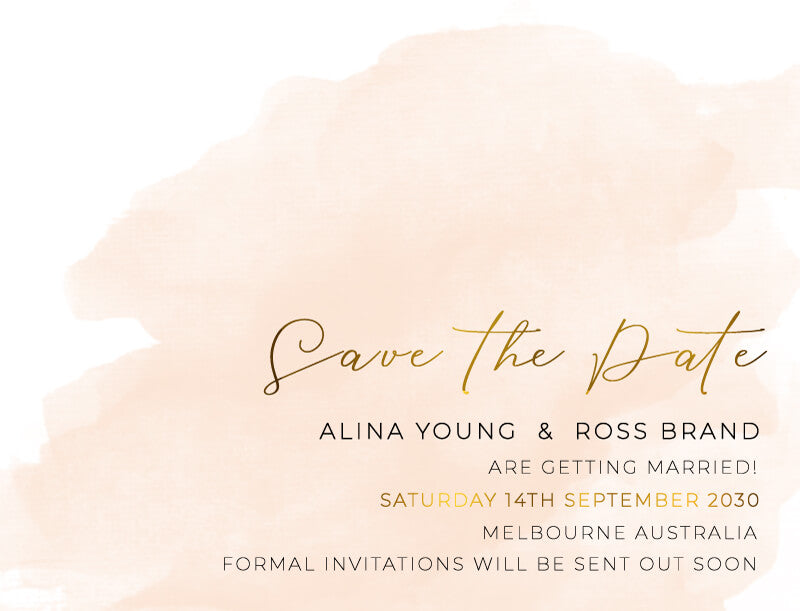 Rosey Save The Date Cards by Shab M.
