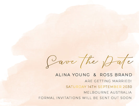 Rosey Save The Date Cards by Shab M.
