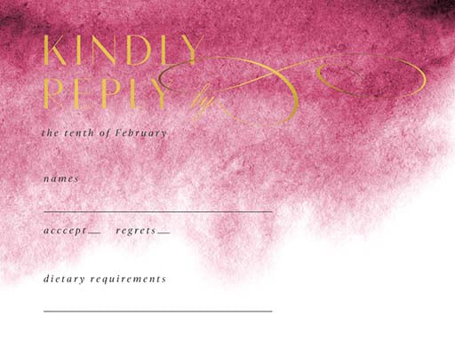 Raisin Rouges RSVP Cards by Inggrid H.