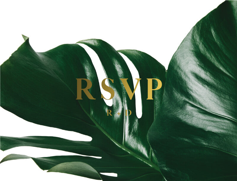 Monstera RSVP Cards by Inggrid H.