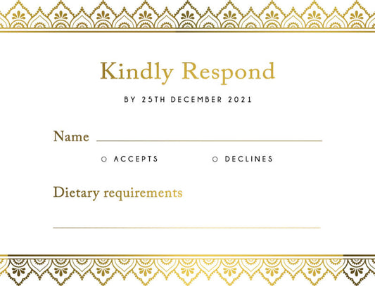 Royal Wedding RSVP Cards by Inggrid H.