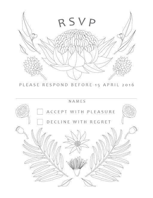 Australian Native Colour In RSVP Cards by Tameka W.
