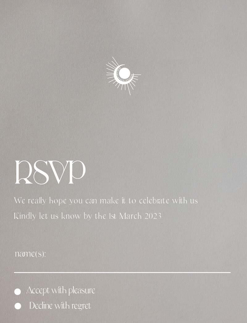 Sun And Moon RSVP Cards by Lauren D.