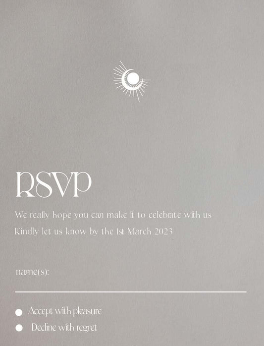 Sun And Moon RSVP Cards by Lauren D.