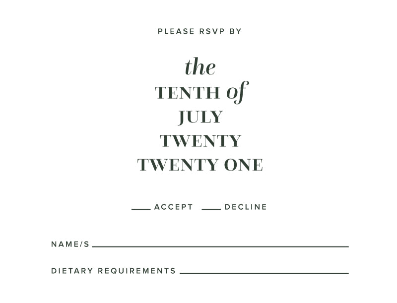 Jane RSVP Cards by Hanna M.