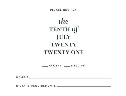 Jane RSVP Cards by Hanna M.