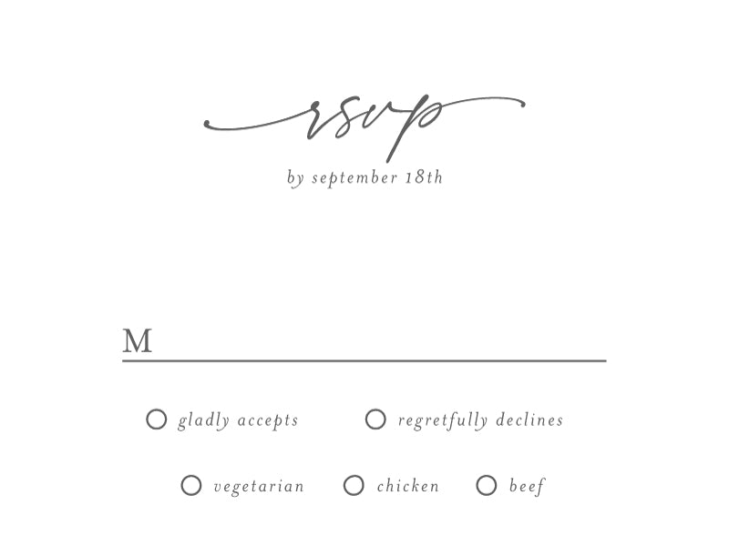 Forever Script RSVP Cards by Liz C.