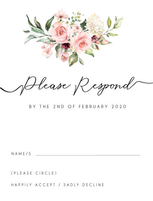 Burnt Butter Cakes RSVP Cards by Burnt Butter