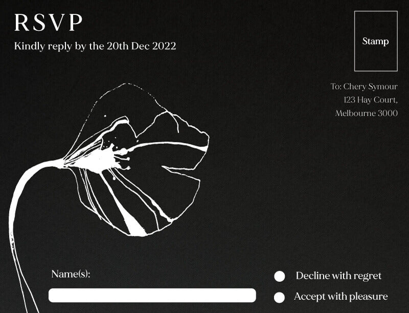 Poppy RSVP Cards by Lauren D.