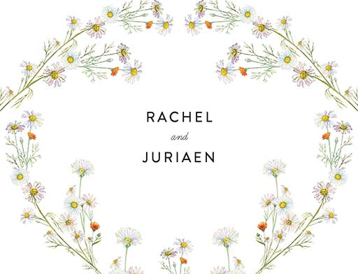 Dancing Daisy RSVP Cards by Inggrid H.