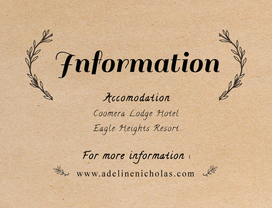 Rustic Information Card by Angela V.
